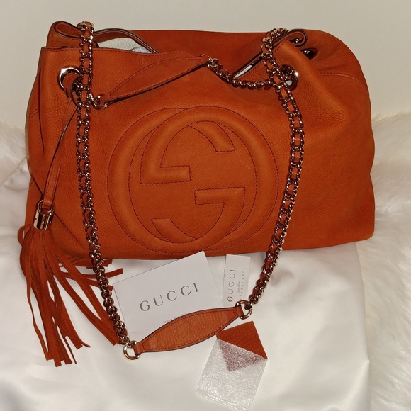 Gucci Handbags - ❌SOLD❌ Gucci Nubuck Leather Soho Chain Tote